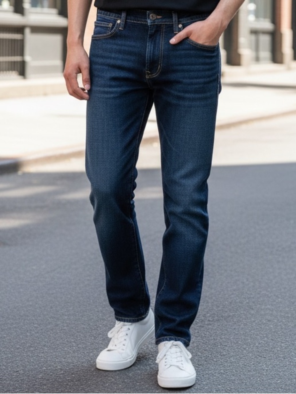Lands' End Men's Deep Blue Straight Jeans sz38